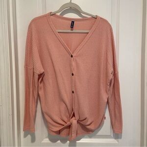 Women's Pink Button-Up Top